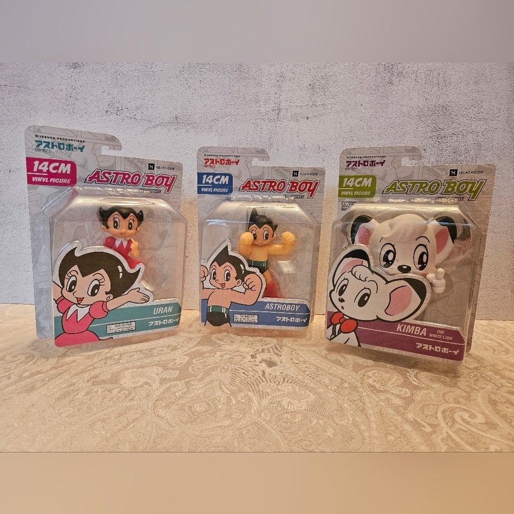 NEW Astroboy, Uran and Kimba  Tezuka Productions Collectibles Vinyl Figure 14 Cm